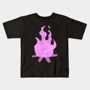 Pink Starry Flame Kids T-Shirt